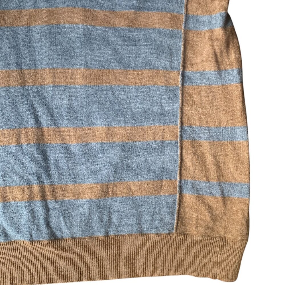 Wallace J Crew Cashmere Lambswool Blend Sweater Striped Quiet Luxury Preppy-M - Picture 6 of 15